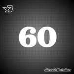 Birthday Number 60 Sticker